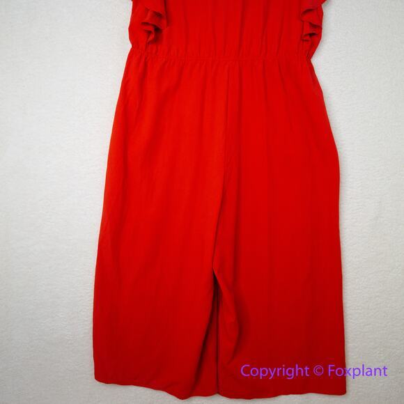 ANTHROPOLOGIE x HUTCH Crepe Flutter Sleeve Wide Leg Jumpsuit, plus size 2X - Picture 12 of 14